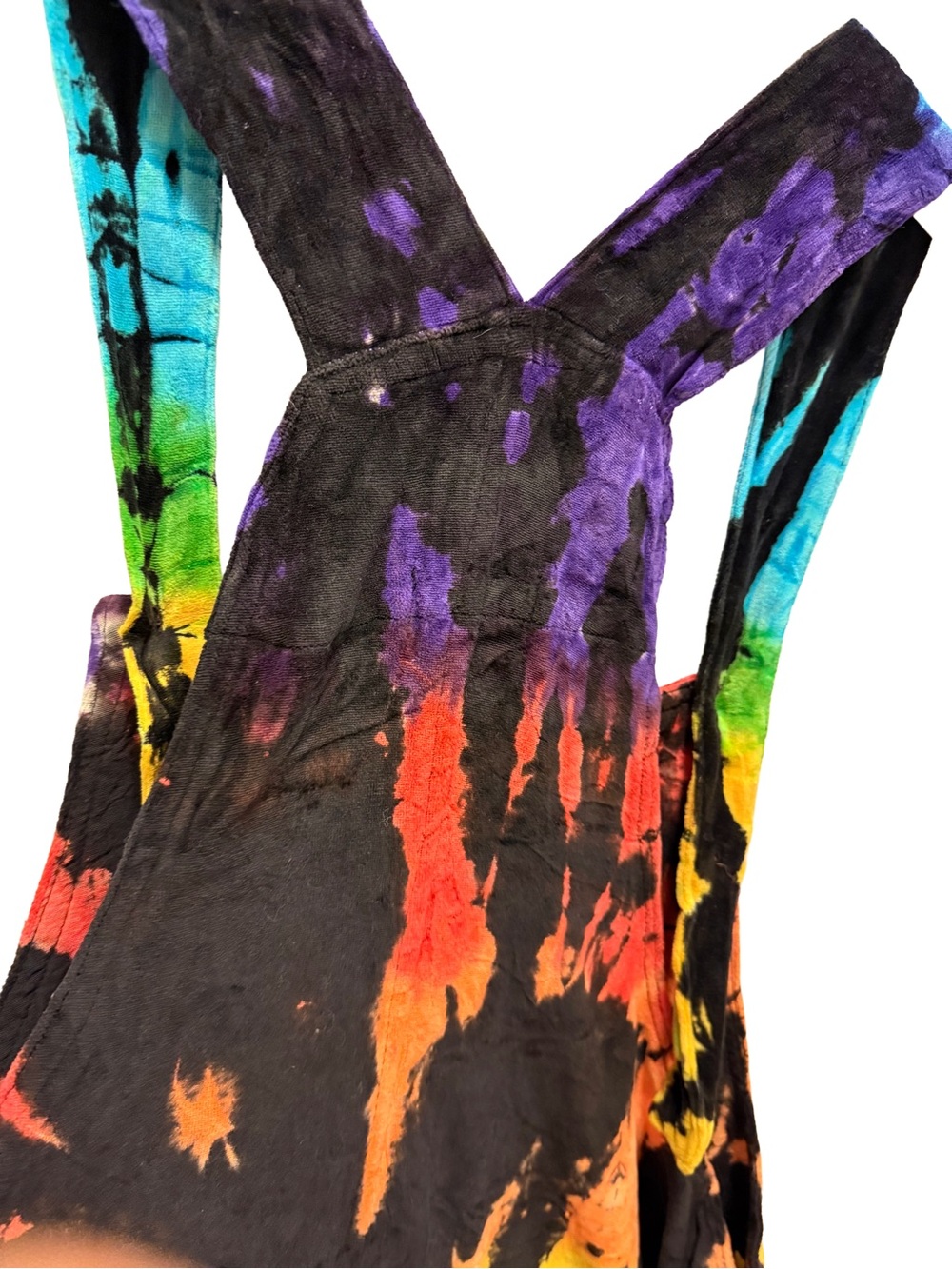 Mexicali Blues Rosalie Velour Tie Dye Overalls - NWT Size L - Picture 9 of 13
